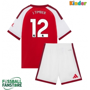 Arsenal Jurrien Timber #12 Replik Heimtrikot Kinder 2026-27 Kurzarm (+ Kurze Hosen)